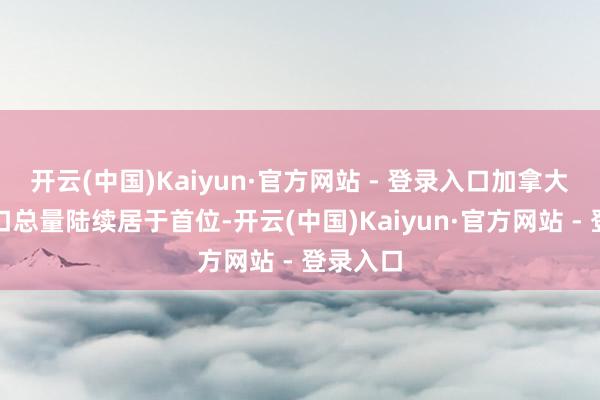 开云(中国)Kaiyun·官方网站 - 登录入口加拿大小麦入口总量陆续居于首位-开云(中国)Kaiyun·官方网站 - 登录入口