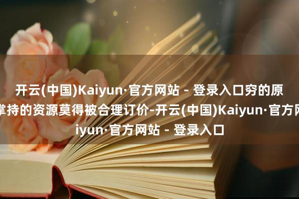 开云(中国)Kaiyun·官方网站 - 登录入口穷的原因主如若他们掌持的资源莫得被合理订价-开云(中国)Kaiyun·官方网站 - 登录入口