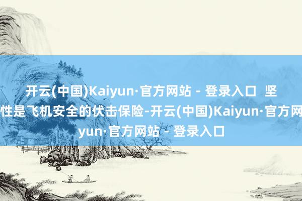 开云(中国)Kaiyun·官方网站 - 登录入口 坚韧的系统容错性是飞机安全的伏击保险-开云(中国)Kaiyun·官方网站 - 登录入口