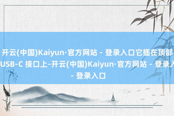 开云(中国)Kaiyun·官方网站 - 登录入口它插在顶部的 USB-C 接口上-开云(中国)Kaiyun·官方网站 - 登录入口